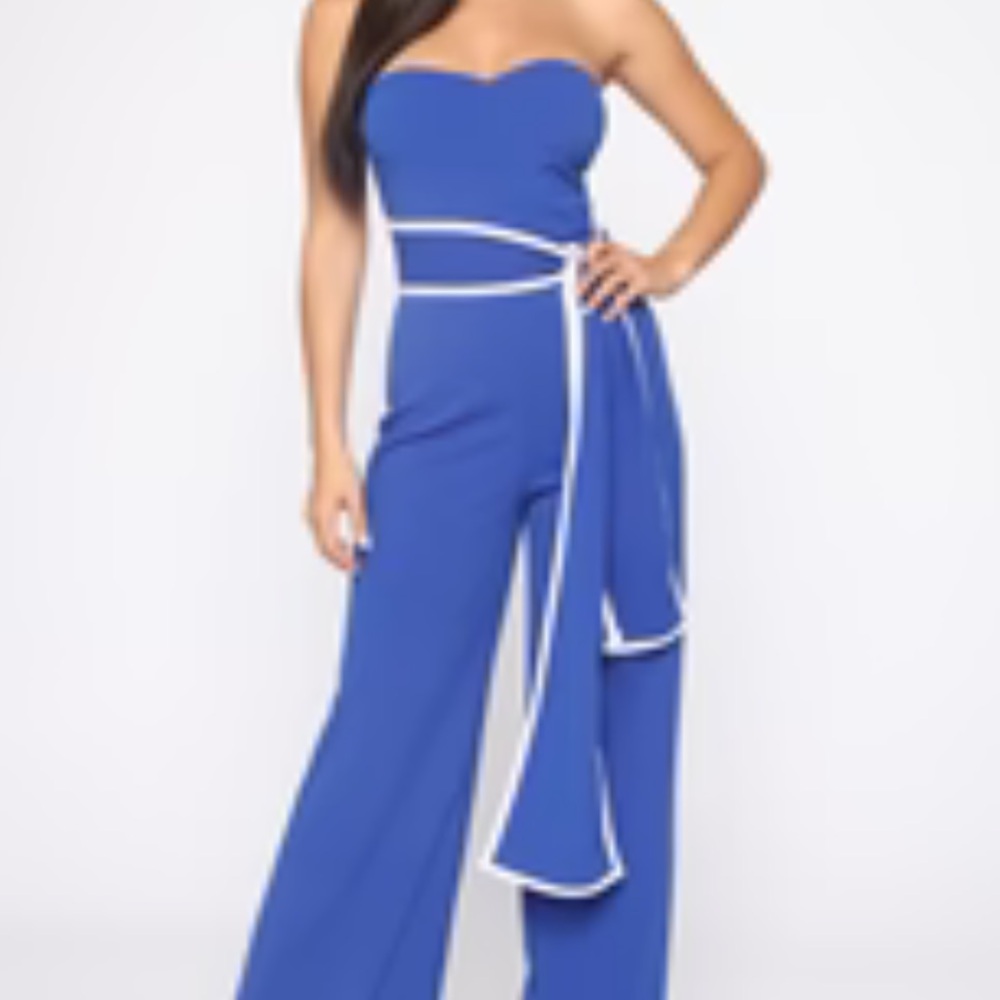 Fashion Nova Blue Jumpsuit